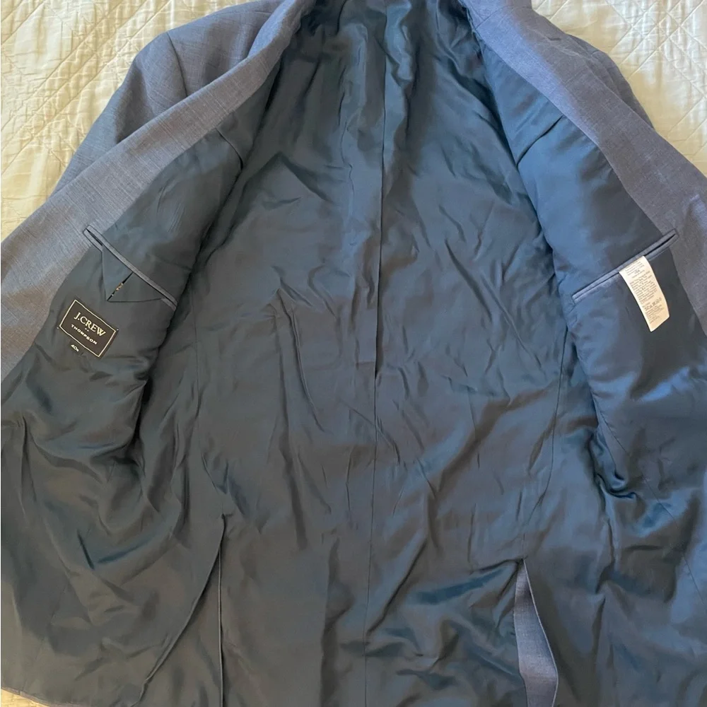 J. CREW Slim-fit Thompson worsted wool suit jacket in Blue Size 40 R $398 G1730 - Picture 6 of 8